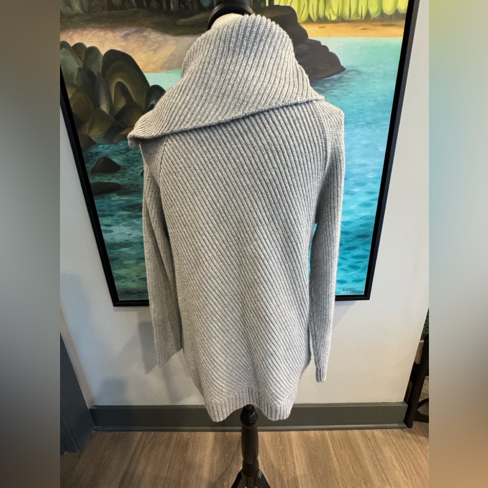 Talbots Light Gray Cowl Neck Sweater - Picture 3 of 7